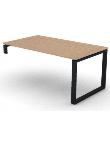 Scrivania per servente piano in melaminico spessore mm 25 e gamba metallica ad anello chiuso  -Colori a scelta - cm 160x90x74h