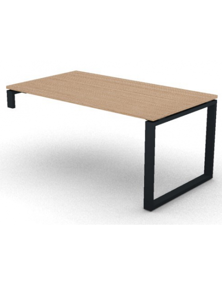 Scrivania per servente piano in melaminico spessore mm 25 e gamba metallica ad anello chiuso  -Colori a scelta - cm 160x90x74h
