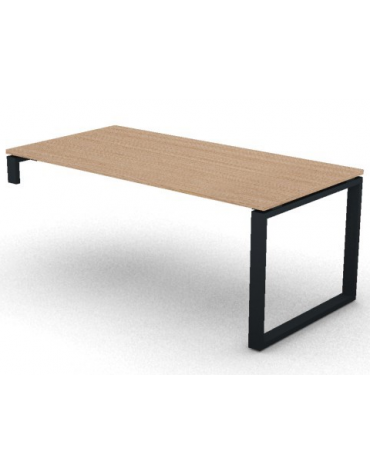 Scrivania per servente piano in melaminico spessore mm 25 e gamba metallica ad anello chiuso  -Colori a scelta - cm 180x90x74h