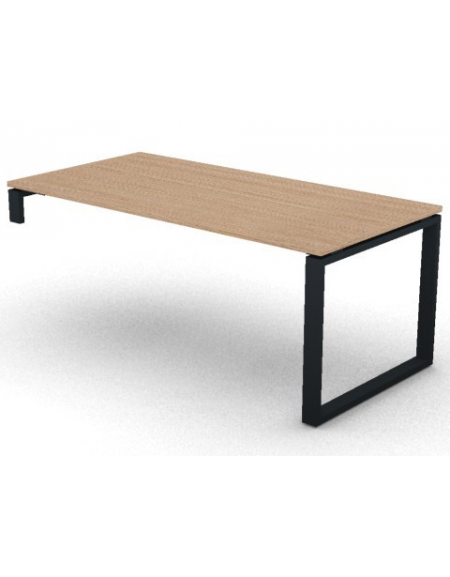 Scrivania per servente piano in melaminico spessore mm 25 e gamba metallica ad anello chiuso  -Colori a scelta - cm 180x90x74h