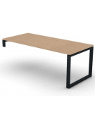 Scrivania per servente piano in melaminico spessore mm 25 e gamba metallica ad anello chiuso -Colori a scelta - cm 200x90x74h