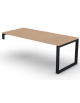 Scrivania per servente piano in melaminico spessore mm 25 e gamba metallica ad anello chiuso -Colori a scelta - cm 200x90x74h