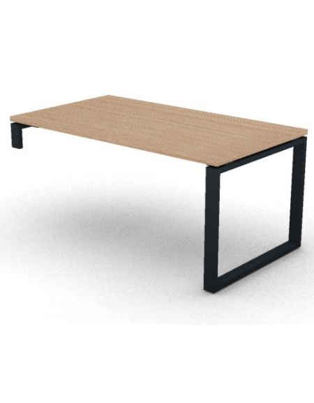 Scrivania per servente piano in melaminico spessore mm 30 e gamba metallica ad anello chiuso  -Colori a scelta - cm 160x90x74,5h