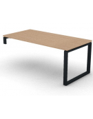 Scrivania per servente piano in melaminico spessore mm 30 e gamba metallica ad anello chiuso  -Colori a scelta - cm 180x90x74,5h