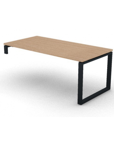 Scrivania per servente piano in melaminico spessore mm 30 e gamba metallica ad anello chiuso  -Colori a scelta - cm 180x90x74,5h