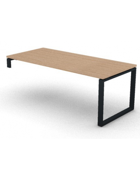 Scrivania per servente piano in melaminico spessore mm 30 e gamba metallica ad anello chiuso  -Colori a scelta - cm 200x90x74,5h