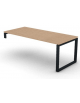 Scrivania per servente piano in melaminico spessore mm 30 e gamba metallica ad anello chiuso  -Colori a scelta - cm 200x90x74,5h