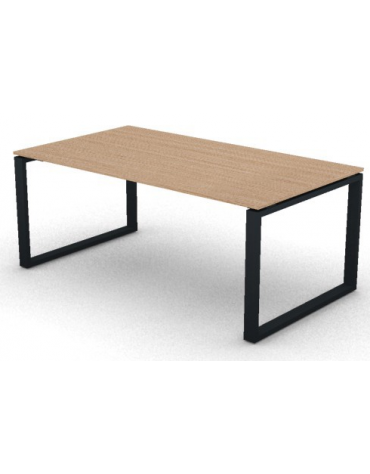 Scrivania direzionale piano melaminico spessore mm 18 e gamba metallica ad anello chiuso  - Colori a scelta - cm 180x100x73,5h