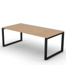 Scrivania direzionale piano melaminico spessore mm 18 e gamba metallica ad anello chiuso  - Colori a scelta - cm 200x100x73,5h