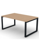 Scrivania direzionale piano melaminico spessore mm 25 e gamba metallica ad anello chiuso  - Colori a scelta - cm 160x100x74h
