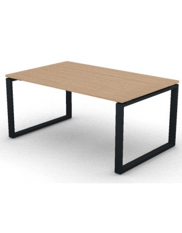 Scrivania direzionale piano melaminico spessore mm 25 e gamba metallica ad anello chiuso  - Colori a scelta - cm 160x100x74h