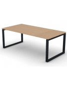 Scrivania direzionale piano melaminico spessore mm 25 e gamba metallica ad anello chiuso - Colori a scelta - cm 200x100x74h