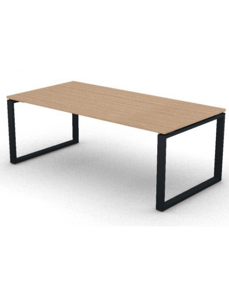 Scrivania direzionale piano melaminico spessore mm 25 e gamba metallica ad anello chiuso  - Colori a scelta - cm 200x100x74h