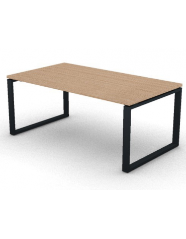 Scrivania direzionale piano melaminico spessore mm 30 e gamba metallica ad anello chiuso  - Colori a scelta - cm 180x100x74,5h