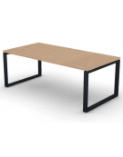Scrivania direzionale piano melaminico spessore mm 30 e gamba metallica ad anello chiuso  - Colori a scelta - cm 200x100x74,5h