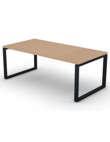 Scrivania direzionale piano melaminico spessore mm 30 e gamba metallica ad anello chiuso  - Colori a scelta - cm 200x100x74,5h