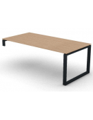 Scrivania per servente piano in melaminico spessore mm 18 e gamba metallica ad anello chiuso -Colori a scelta- cm 200x100x73,5h