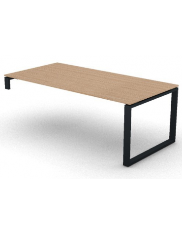 Scrivania per servente piano in melaminico spessore mm 18 e gamba metallica ad anello chiuso  -Colori a scelta- cm 200x100x73,5h