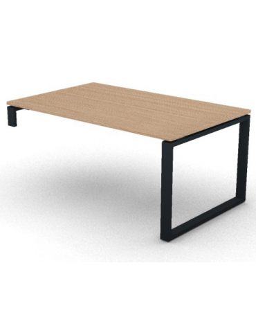 Scrivania per servente piano in melaminico spessore mm 25 e gamba metallica ad anello chiuso  -Colori a scelta- cm 160x100x74h