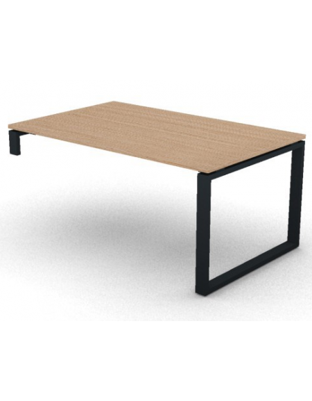 Scrivania per servente piano in melaminico spessore mm 25 e gamba metallica ad anello chiuso  -Colori a scelta- cm 160x100x74h