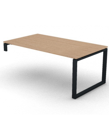 Scrivania per servente piano in melaminico spessore mm 25 e gamba metallica ad anello chiuso  -Colori a scelta- cm 180x100x74h