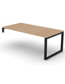 Scrivania per servente piano in melaminico spessore mm 25 e gamba metallica ad anello chiuso  -Colori a scelta- cm 200x100x74h