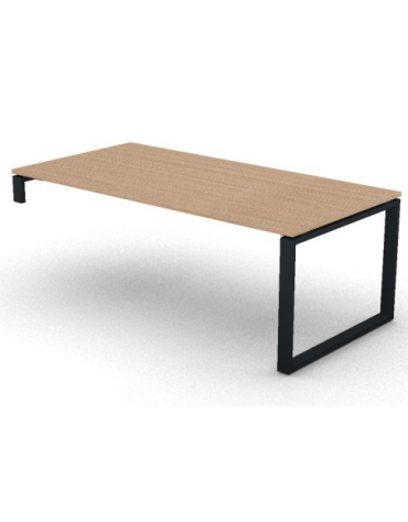 Scrivania per servente piano in melaminico spessore mm 25 e gamba metallica ad anello chiuso  -Colori a scelta- cm 200x100x74h