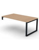 Scrivania per servente piano in melaminico spessore mm 30 e gamba metallica ad anello chiuso  -Colori a scelta- cm 180x100x74,5h