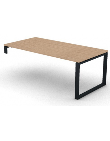 Scrivania per servente piano in melaminico spessore mm 30 e gamba metallica ad anello chiuso  -Colori a scelta- cm 200x100x74,5h