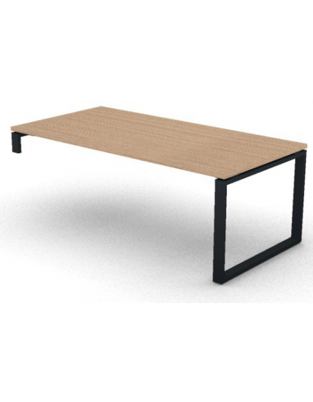 Scrivania per servente piano in melaminico spessore mm 30 e gamba metallica ad anello chiuso  -Colori a scelta- cm 200x100x74,5h