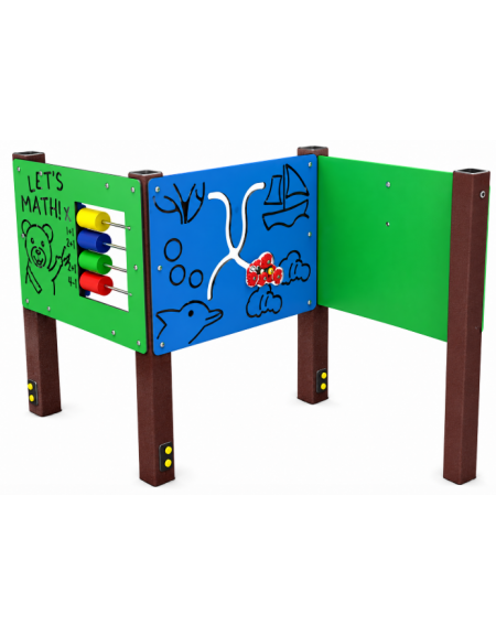 Multi pannelli didattici con pali in plastica riciclata e pannelli in HDPE - cm 188x105x132h