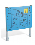 Pannello didattico Puzzle Mare con struttura in alluminio - Pannello in HDPE - cm 140x16x165h