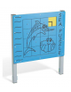 Pannello didattico Puzzle Mare con struttura in alluminio - Pannello in HDPE - cm 140x16x165h
