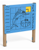 Pannello didattico Puzzle Mare con struttura in legno termotrattato - Pannello in HDPE - cm 140x16x165h