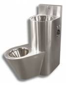 Blocco Professionale combinato WC con lavabo - versione Sinistra - satinato