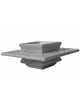 Panchina quadrata in cemento calcestruzzo con fioriera centrale - colore Grigio pietra - cm 200x200x65h - Conforme ai CAM