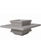 Panchina quadrata in cemento calcestruzzo con fioriera centrale - colore Grigio travertino  - cm 200x200x65h - Conforme ai CAM
