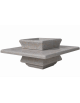 Panchina quadrata in cemento calcestruzzo con fioriera centrale - colore Grigio travertino  - cm 200x200x65h - Conforme ai CAM