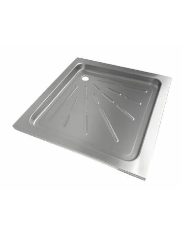 Piatto doccia in acciaio inox 800x800x76 mm - SATINATO