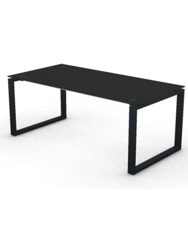 Scrivania direzionale piano melaminico spessore mm 18 e gamba metallica ad anello chiuso  - Colori a scelta - cm 160x90x73,5h