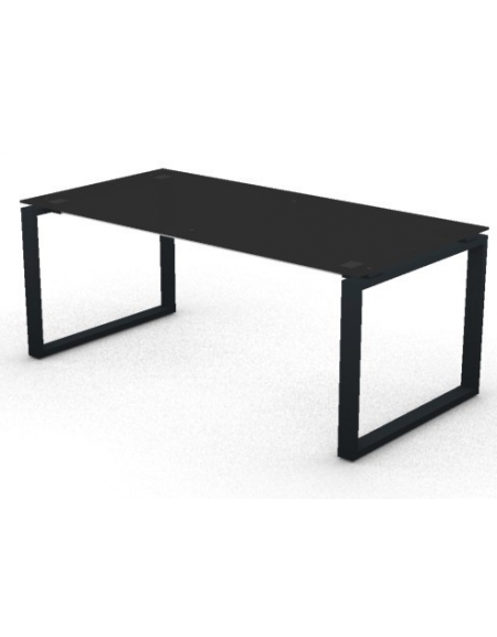 Scrivania direzionale piano melaminico spessore mm 18 e gamba metallica ad anello chiuso  - Colori a scelta - cm 160x90x73,5h