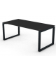 Scrivania piano in vetro temperato spessore mm 10 e gamba metallica ad anello chiuso - Colori a scelta - cm 180x90x72,5h