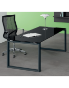Scrivania direzionale piano melaminico spessore mm 18 e gamba metallica ad anello chiuso  - Colori a scelta - cm 160x90x73,5h