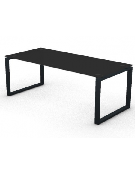 Scrivania direzionale piano melaminico spessore mm 18 e gamba metallica ad anello chiuso  - Colori a scelta - cm 160x90x73,5h