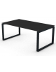 Scrivania piano in vetro temperato spessore mm 10 e gamba metallica ad anello chiuso - Colori a scelta - cm 180x100x72,5h
