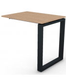 Appendice retta per scrivania, piano in melaminico spessore mm 18 e gamba metallica ad anello chiuso - cm 80x60x73,5h