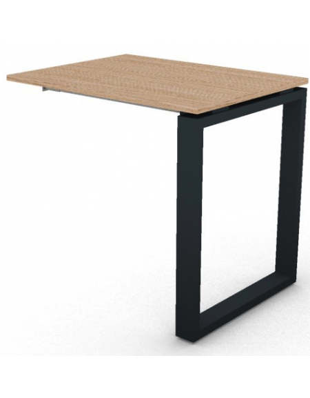 Appendice retta per scrivania, piano in melaminico spessore mm 18 e gamba metallica ad anello chiuso - cm 80x60x73,5h