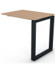 Appendice retta per scrivania, piano in melaminico spessore mm 18 e gamba metallica ad anello chiuso - cm 80x60x73,5h