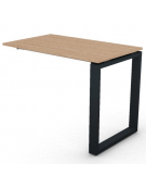 Appendice retta per scrivania, piano in melaminico spessore mm 18 e gamba metallica ad anello chiuso - cm 100x60x73,5h