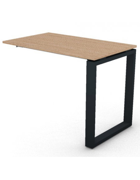 Appendice retta per scrivania, piano in melaminico spessore mm 18 e gamba metallica ad anello chiuso - cm 100x60x73,5h